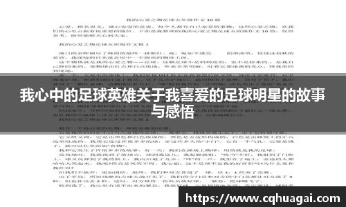 我心中的足球英雄关于我喜爱的足球明星的故事与感悟